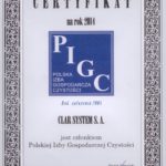 Certyfikat PIGC 2014