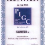 certyfikat PIGC-2013